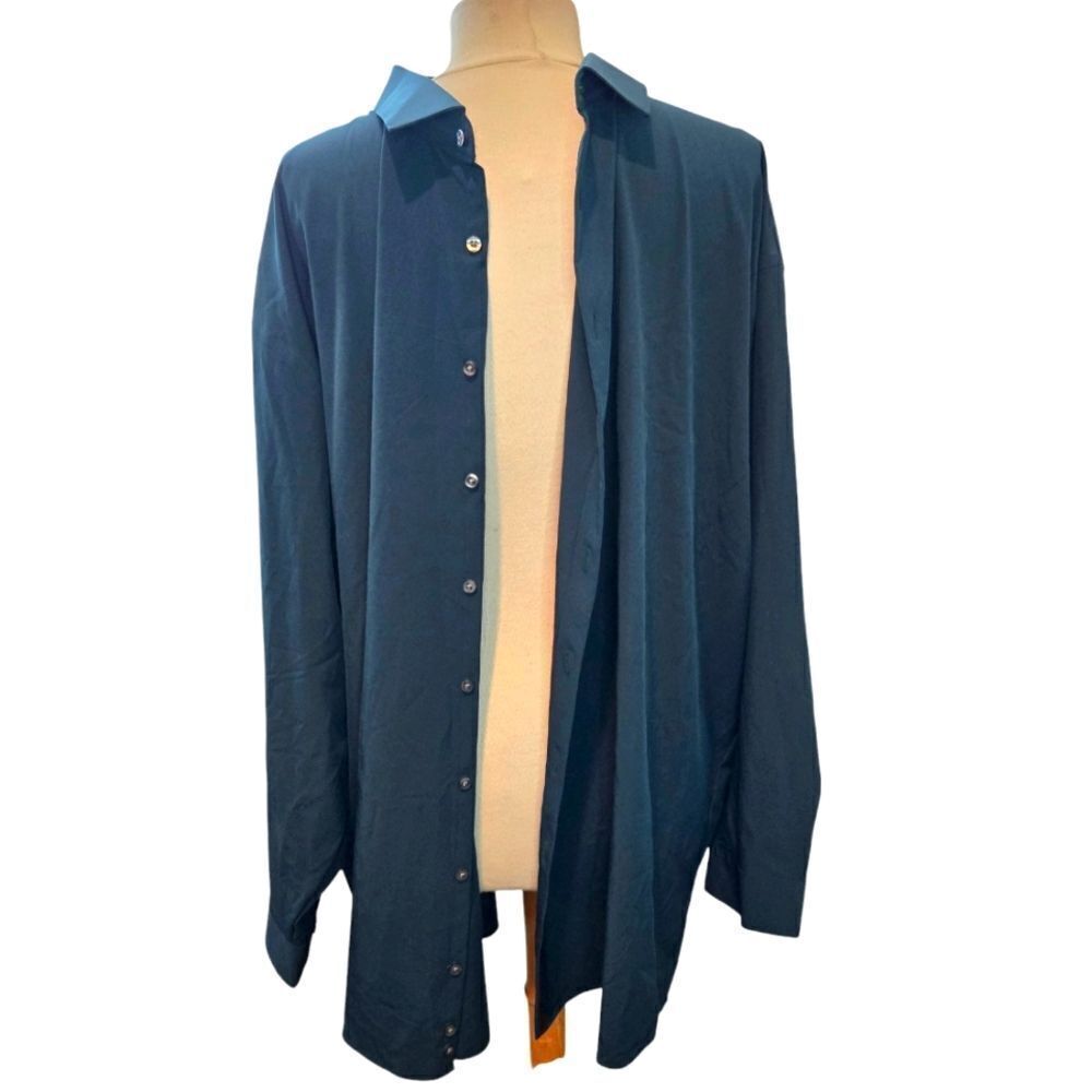 JF j. Ferrar long sleeve button down shirt stretchy big and tall sz 3XL